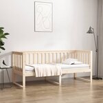 vidaXL Lit de jour sans matelas 75x190 cm bois de pin massif