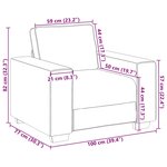 vidaXL Fauteuil noir 60 cm velours