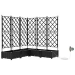 vidaXL Pots de jardin Noir 120 x 120 x 126 cm Acier