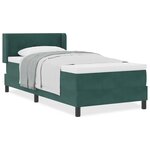 vidaXL Lit à ressorts avec matelas noir 100x200 cm en velours