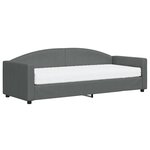 vidaXL Lit de jour avec matelas gris foncé 80x200 cm tissu