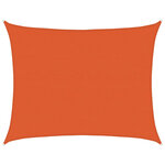 vidaXL Voile d'ombrage 160 g/m² rectangulaire orange 6x8 m PEHD