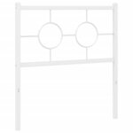 vidaXL Tête de lit métal blanc 80 cm