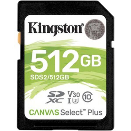 Kingston 512gb sdxc canvas select plus 100r c10 uhs-i u3 v30
