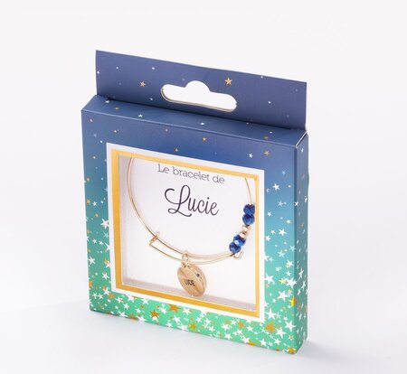 Bracelet lucie avec perles bleues