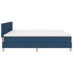vidaXL Lit à ressorts avec matelas et LED bleu 200x200 cm tissu