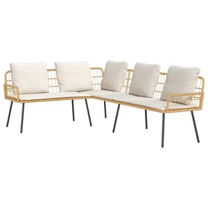 vidaXL Canapé avec coussin Marron 61.5 x 123 x 82cm Métal