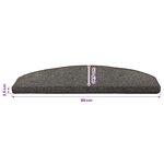 vidaXL Tapis d'escalier auto-adhésifs 15 Pièces Gris foncé
