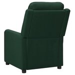 vidaXL Fauteuil électrique de massage Vert foncé Tissu