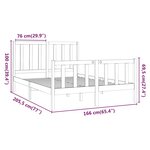 vidaXL Cadre de lit sans matelas 160x200 cm bois massif de pin