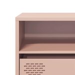 vidaXL Meuble TV rose 135x39x43 5 cm acier laminé à froid