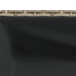 vidaXL Jardinière avec étagère gris résine tressée