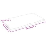 vidaXL Dessus de table bois chêne massif traité bordure assortie