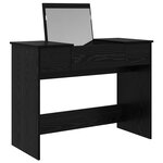 vidaXL Coiffeuse avec miroir Chêne noir 100x45x76 cm