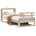 vidaXL Cadre de lit avec tête de lit sans matelas 90x190 cm