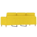 vidaXL Canapé à 3 places Jaune clair 180 cm Tissu
