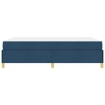 vidaXL Lit à ressorts avec matelas Bleu et Blanc 160 x 200 cm tissu