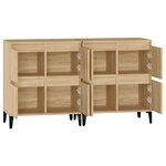 vidaXL Buffets 2 Pièces chêne sonoma 60x35x70 cm bois d'ingénierie