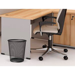 Corbeille à papier q-connect maille métallique forme circulaire 8.3l 235x260x190mm coloris noir