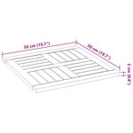 vidaXL Dessus de table 50x50x2 cm carré bois massif d'acacia