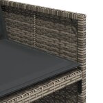 vidaXL Chaises de jardin avec coussins lot de 4 gris résine tressée