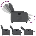 vidaXL Fauteuil inclinable gris similicuir