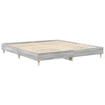 vidaXL Cadre de lit sans matelas sonoma gris 200x200 cm