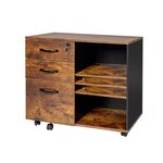 Caisson mobile de bureau avec rangement organisé 60 x 40 x 75 cm en métal blanc 13_0017677