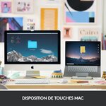 Clavier sans fil logitech - mx keys mini - pour mac - compact  bluetooth  rétroéclairé