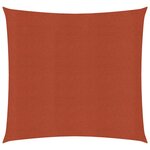 vidaXL Voile d'ombrage 160 g/m² Terre cuite 7x7 m PEHD