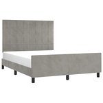 vidaXL Cadre de lit sans matelas gris clair 140x190 cm velours
