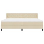 Lit à ressort vidaXL avec matelas Crème 200x200 cm Tissu