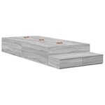 vidaXL Cadre de lit avec rangement Sonoma gris 226 5 x 75 x 31 5 cm