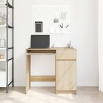 vidaXL Bureau chêne Sonoma 86x49x76 cm bois d'ingénierie