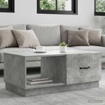 vidaXL Table basse Gris béton 90 x 50 x 37 cm Bois d'ingénierie