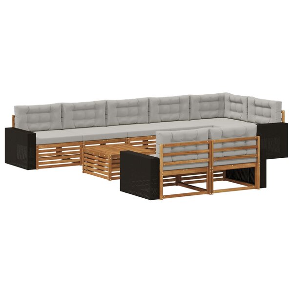 vidaXL Ensemble de canapés d'extérieur 9 pc