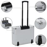 Vidaxl valise de pilote 54 x 44 x 21 cm argenté aluminium