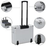 vidaXL Valise de pilote 54 x 44 x 21 cm Argenté Aluminium