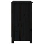 vidaXL Bibliothèque Noir 80x35x68 cm Bois de pin massif