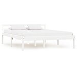vidaXL Cadre de lit sans matelas blanc bois de pin massif 120x200 cm