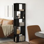 Bibliothèque 5 niveaux Chêne noir 45x23 5x162 5 cm Bois d'ingénierie