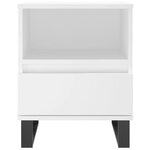 vidaXL Tables de chevet 2 Pièces blanc 40x35x50 cm bois d’ingénierie