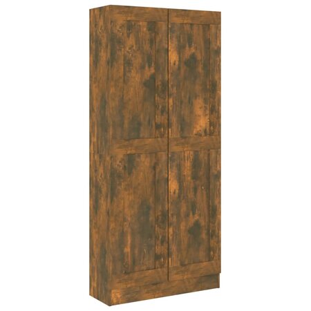 vidaXL Armoire à livres Chêne fumé 82 5x30 5x185 5cm Bois d'ingénierie