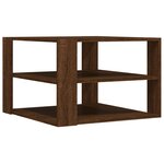 vidaXL Table basse chêne marron 59 5x59 5x40 cm bois d'ingénierie