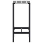 vidaXL Table de bar noir 50x50x110 cm acier enduit de poudre