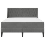 vidaXL Cadre de lit avec matelas Gris foncé 120 x 200 cm Velours