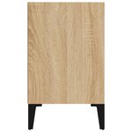vidaXL Table de chevet avec pieds en métal chêne sonoma 40x30x50 cm