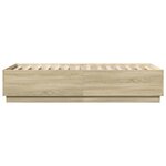 vidaXL Cadre de lit sans matelas chêne sonoma 75x190 cm