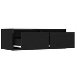 vidaXL Meuble TV avec lumières LED chêne noir 75x35 5x25 cm