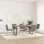 vidaXL Chaises à manger lot de 6 taupe tissu